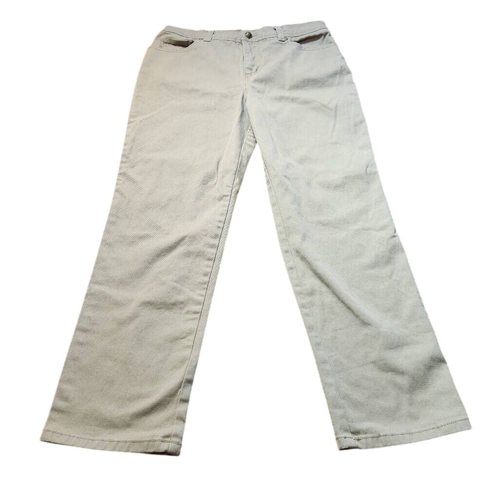 Gloria Vanderbilt Straight Leg Khaki Pants Size 12 Short